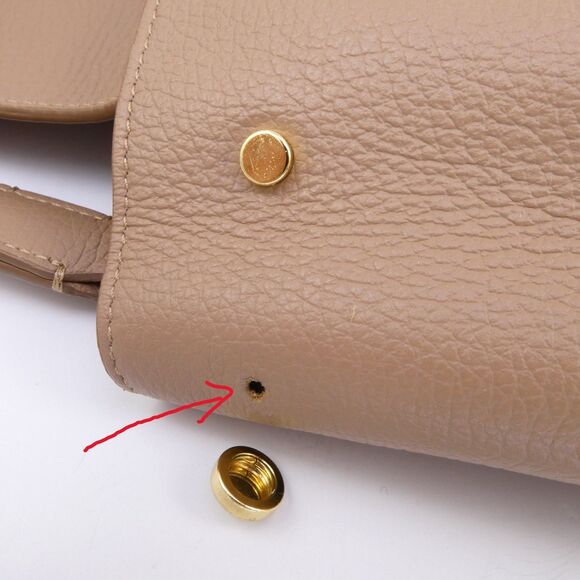 Cuyana Women’s Leather Backpack 13-inc - Cappuccino Missing 1 Metal Button See main image 10